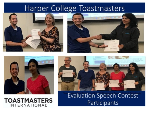 Harper College Toastmasters Evaluation Contest Participants